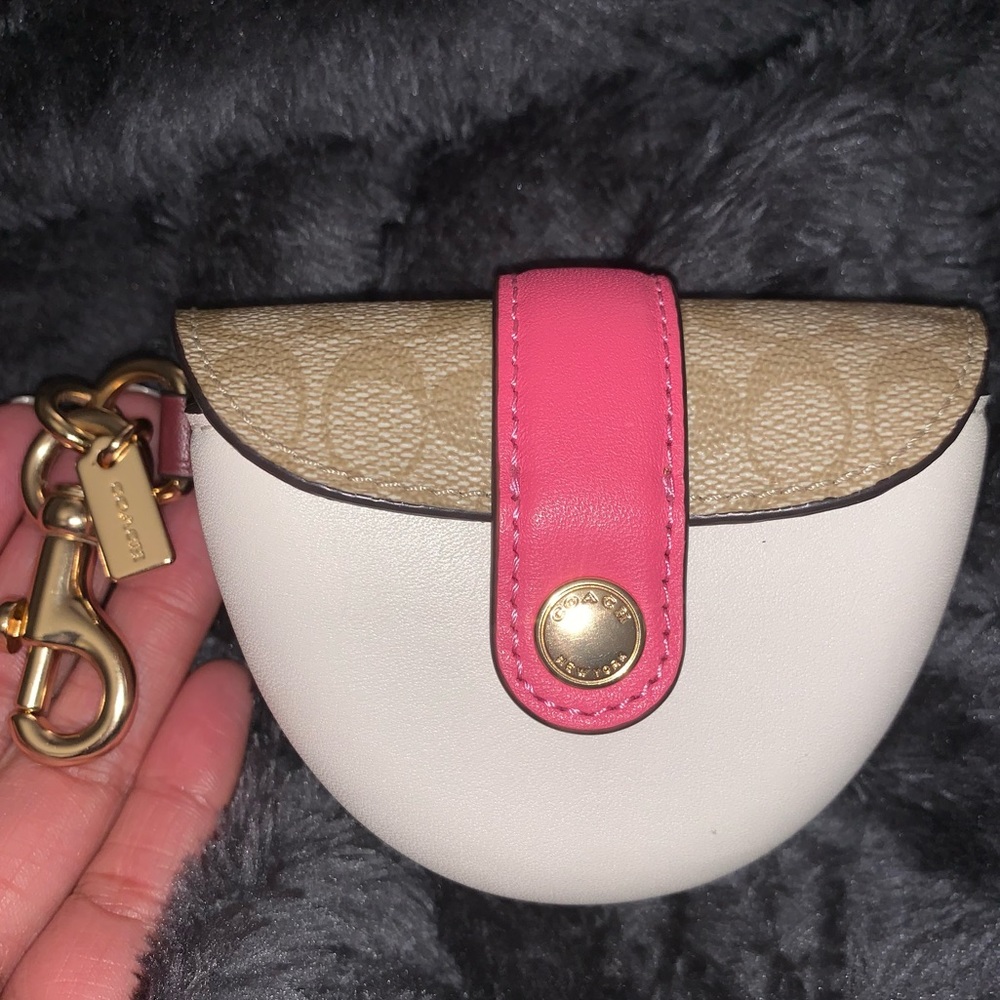 Leather/Canvas Coach Bag Charm